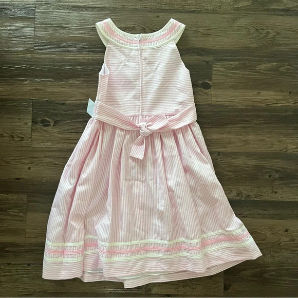 Bonnie Jean Dress Girl’s 12 Pink & White Metallic Cute Preppy Special Occasion - Picture 2 of 7